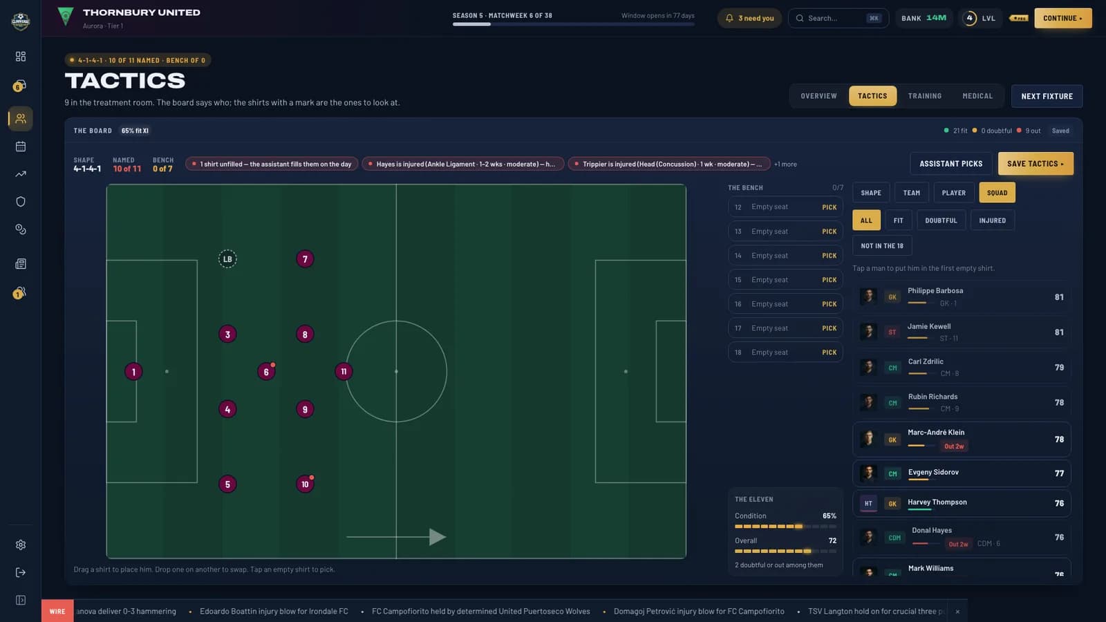 Tactics: Pick the side, set the plan